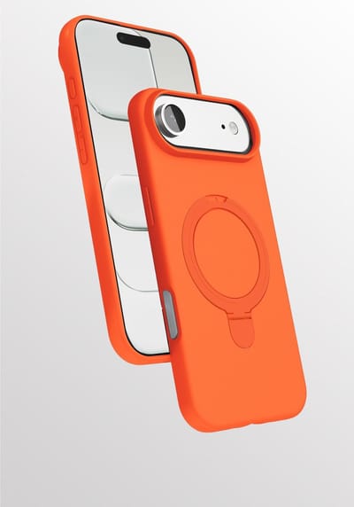 Hoesje Geschikt voor iPhone Air hoesje zacht siliconen Oranje - Liquid Backcover ring hoesje Geschikt voor Magsafe