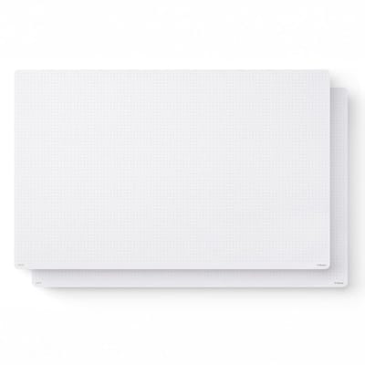 Set van 2 Grote Geruite Bureauscheurblokken - 28x43.2 cm - 120gsm Dik Papier, Punt Grid