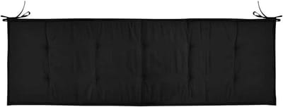 Tuinbank Kussen - Zitkussen Buiten - Buiten Zitten - Waterproof Weerbestendig - 150x50x3 cm - Zwart