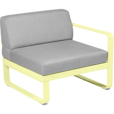Fermob BELLEVIE Fauteuil Module rechts - A6 citroensorbet - 79 Flanelgrijs