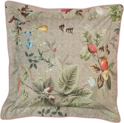 Pip Studio Fall In Leaf Square Sierkussen Khaki 45 x 45 cm