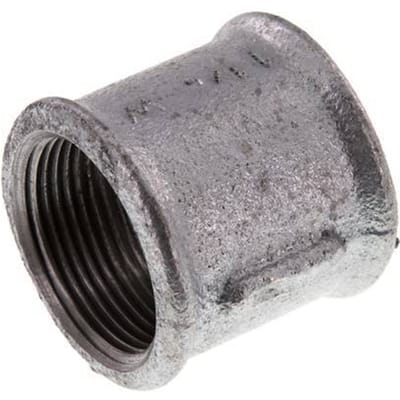 Rp 1 1/4'' Verzinkt Gietijzeren Ronde Sok 25 Bar [2 Stuks]