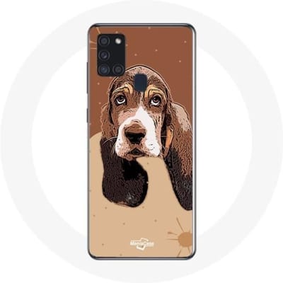 Samsung Galaxy A21S hoesje Basset Hound hondengezicht