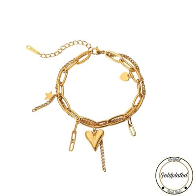 Borasi Dainty Armband Goudkleurig | Goldplated | Dames Armbanden | Dames Sieraden | Cadeau Voor Haar | Luxe Geschenkzakje |