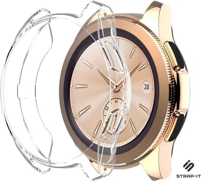 Strap-it TPU case - transparant bescherm hoesje geschikt voor Samsung Galaxy Watch 1 42mm - doorzichtige beschermhoes voor Galaxy Watch 42mm