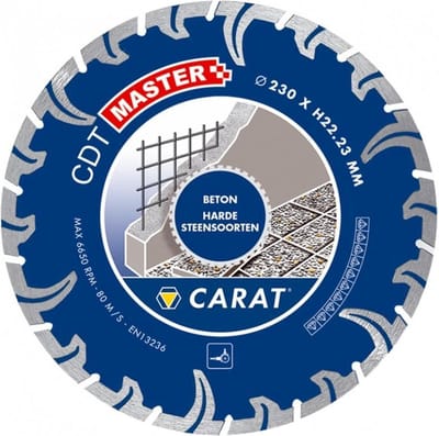 Carat CDT MASTER Turbo diamantschijf beton/hard steen 230x22,23mm - CDTM230300