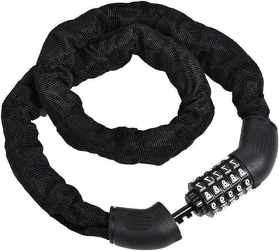Motorkettingslot - Veiligheidsslot Motorslot - Diefstal Voorkomen - 5-Cijferige Code - 90 cm - Zwart