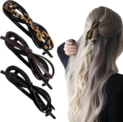 Haarspelden Elegante Strik - Haaraccessoires Vrouwen - Haarspelden voor Meisjes - Haarspelden voor Dik Haar - Hoogwaardig Materiaal - Perfect voor Alle Haarlengtes