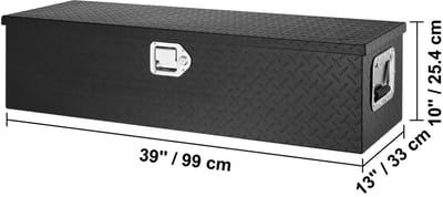 Archi Gereedschapskist – Gereedschapskoffer - Met slot & sleutels – Opbergbox voor vrachtwagen, trailer & camper – Zwart