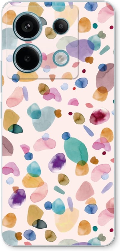 Case Company® - Hoesje geschikt voor Xiaomi Poco X6 hoesje - Terrazzo Memphis - Soft Cover Telefoonhoesje - Bescherming aan alle Kanten en Schermrand