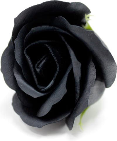 Zeep Bloemen - Medium Roos - Zwart - 50 stuks - 5x6.5cm - Zeepbloemen - Zeeprozen - Zeep Rozen Zwart - Zeep Componenten