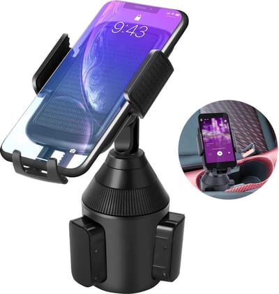 Universele autotelefoonhouder Bekerhouder - Telefoonhouder Beker - One-Touch- ontwerp Geschikt voor: Smartphones / iPhone / Samsung / Oppo / Xiaomi / etc.