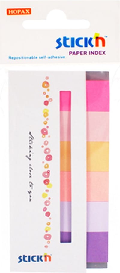 Stick'n papieren markeerstroken - Bladwijzer - 45x15mm - 180 Index tabs totaal