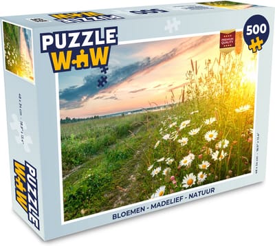 Puzzel Bloemen - Madelief - Natuur - Zon - Horizon - Legpuzzel - Puzzel 500 stukjes