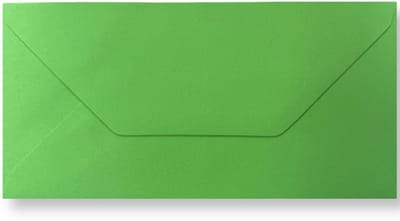 25 Luxe EA 5/6 Enveloppen - DIN Lang 11x22cm - DL Gras Groen - 110 Grams - 110x220mm - Puntklepsluiting