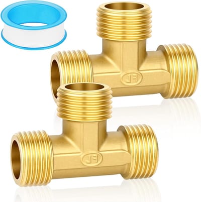 2-delige messing pomp schroefverbinding 1/2", 1/2" kraan verlenging met afdichtringen, duurzame messing verbindingen en accessoires