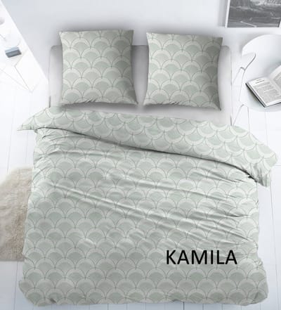 Katoen - Laken - 1 persoons - 180x290 - met kussensloop kamila green