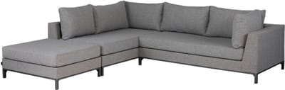 WOOOD Sicilië loungeset tuin - Aluminium - Taupe - 60x262x246