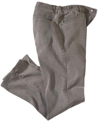 ATLAS FOR MEN - Grijze regular stretchspijkerbroek - Heren - Verkrijgbaar in grote maten - W46
