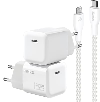 Usb C snellader geschikt voor iPhone 14 13 12 11 X 8 7 SE - 1 meter - 30w Power adapter met kabel