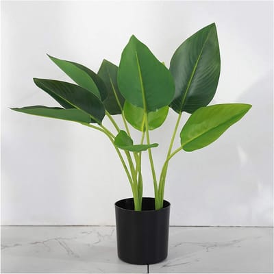 Kunstpalmboom - Binnenplant decoratie - Woonkamer aankleden - Milieuvriendelijk materiaal - 17.3 inch - Groen