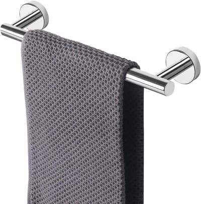 Dailygoods- Handdoekhouder Roestvrij Staal - Handdoekstang 23CM - Wandmontage - Badhanddoekhouder - Antislip - Glanzend Design