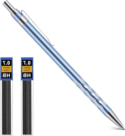 Mechanisch potlood 0.7 mm met 2 HB navullingen voor kinderen, studenten, tekenen, schetsen, illustreren en architectuur.