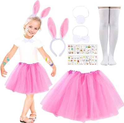 Schattig Paashaas Kostuum voor Kinderen, Konijnen Outfit voor Meisjes, Perfect voor Carnaval en Cosplay Feesten