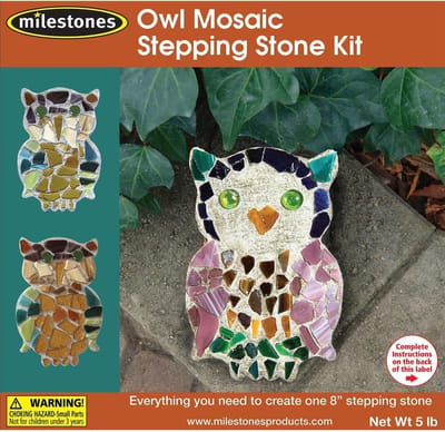 Milestones - Mozaiëk Stepping Stone Kit - Uil - 20cm
