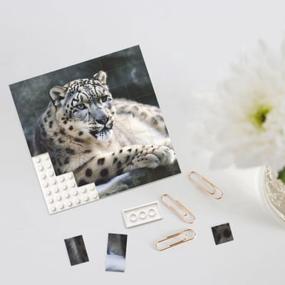 Bouwsteen Puzzel - 3D Blokken - Home Decoratie - Dubbelzijdig Ontwerp - M - Wit