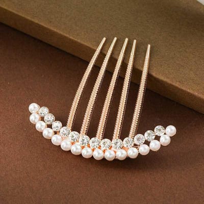 Elegante Simulatie Parel Haarkammen Haarspeld Vrouwen Haar Bun Decoratie Bruiloft Bruids Haar Klauw Clips Haar Sieraden Accessoires