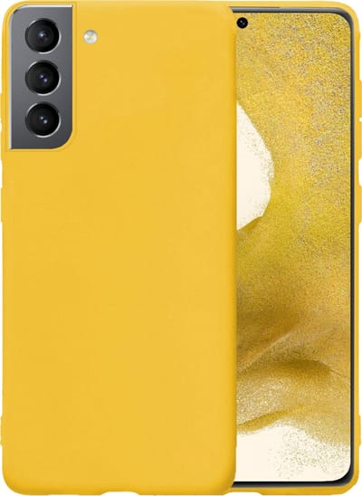 Hoesje - Geschikt voor Samsung Galaxy S22 - Sterk & Shockproof - Hoes Cover - Siliconen Case - Telefoonhoesjes - Geel