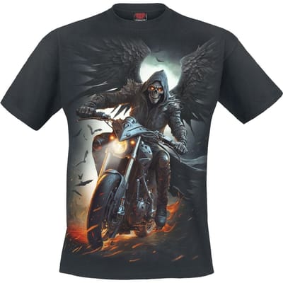 Spiral T-shirt - Night Rider - S tot 4XL - voor Mannen - zwart