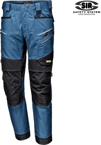 SIR SAFETY STRETCH CANVAS Cordura® Verstevigingen 4-Way Stretch Werkbroek HEREN Donkerblauw - Met Kniezakken, Afritsbare Holsterzakken
