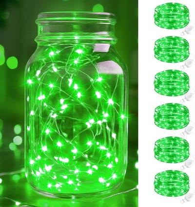 Set van 6 Draadloze Mini Feestverlichting, Waterdichte Lichtjes voor Kerst, Interieurdecoratie en Tuinfeest