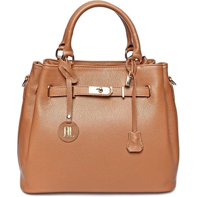 Anna Luchini Brown Rundleer Tas
