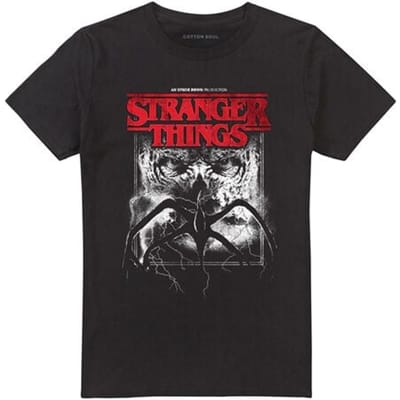 Stranger Things T-shirt - Season 5 - Vecna Mind Flayer - XL tot XXL - zwart
