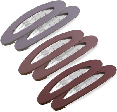 Dailygoods - Set van 6 Bordeaux Matte Snap Haarspeldjes - Elegante Haaraccessoires voor Meisjes en Vrouwen