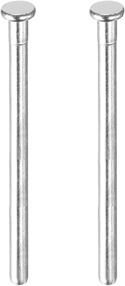 2 Stuks 10cm Deur Schanier Pennen, Verwijderbare Veiligheidspennen voor Binnen- en Buitendeuren, Vervangingsonderdelen voor Houten Deuren, Zilver