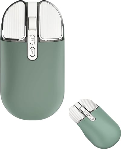 KZQ Draadloze Bluetooth muis met USB-ontvanger - Stille knoppen en energiebesparing - 2400DPI optisch voor laptop en tablet - Groen