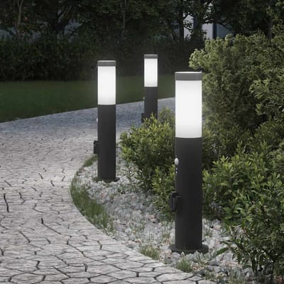 vidaXL Bolderverlichting met sensor en stopcontact 3 stuks 50 cm