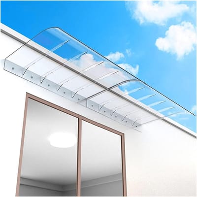 Overkapping Deur Raam - Regenbescherming Buiten - Bescherming Tuin - UV Bestendig Polycarbonaat - 50x40cm - Transparant