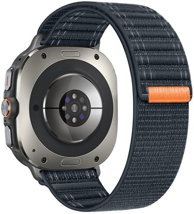 Nylon bandje - geschikt voor Samsung Galaxy Watch Ultra (47mm) / Ultra 2025 (47mm) - donkerblauw