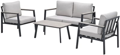 GI Ricca aluminium stoel-bank loungeset (4-dlg)