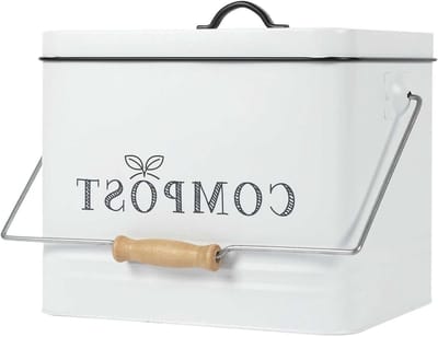 10L Metal Compost Bin - Vintage look, Large Capacity - ME0026