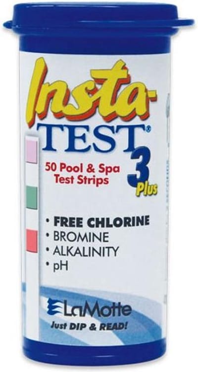 Insta-TEST 3 Plus Teststrips Zwembad 50 Stuks PH Chloor Alkaliteit