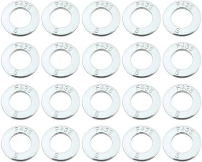Platte Wasmachines 20 Stuks - Extra Dikke - Zink Geel - Staal 38-45HRC - Voor Industriële Hardware - Bevestiging en Versterking - Bevestigingsschijf