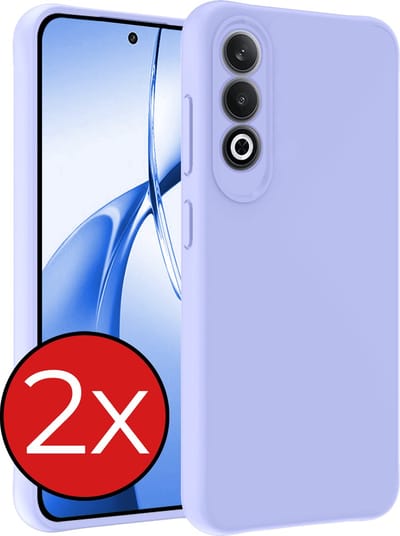 Hoesje - 2 Stuks - Geschikt voor OnePlus Nord CE4 - Sterk & Shockproof - Telefoonhoes - Back Cover - Case Siliconen - Telefoon Hoes - Lichtblauw