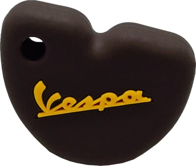 Vespa Siliconen Sleutelhoesje - Bruin met Goude letters - Bruin met Goud