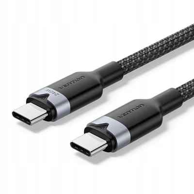Vention USB-C naar USB-C Kabel 2.0 PD 240W 5A 2m Zwart